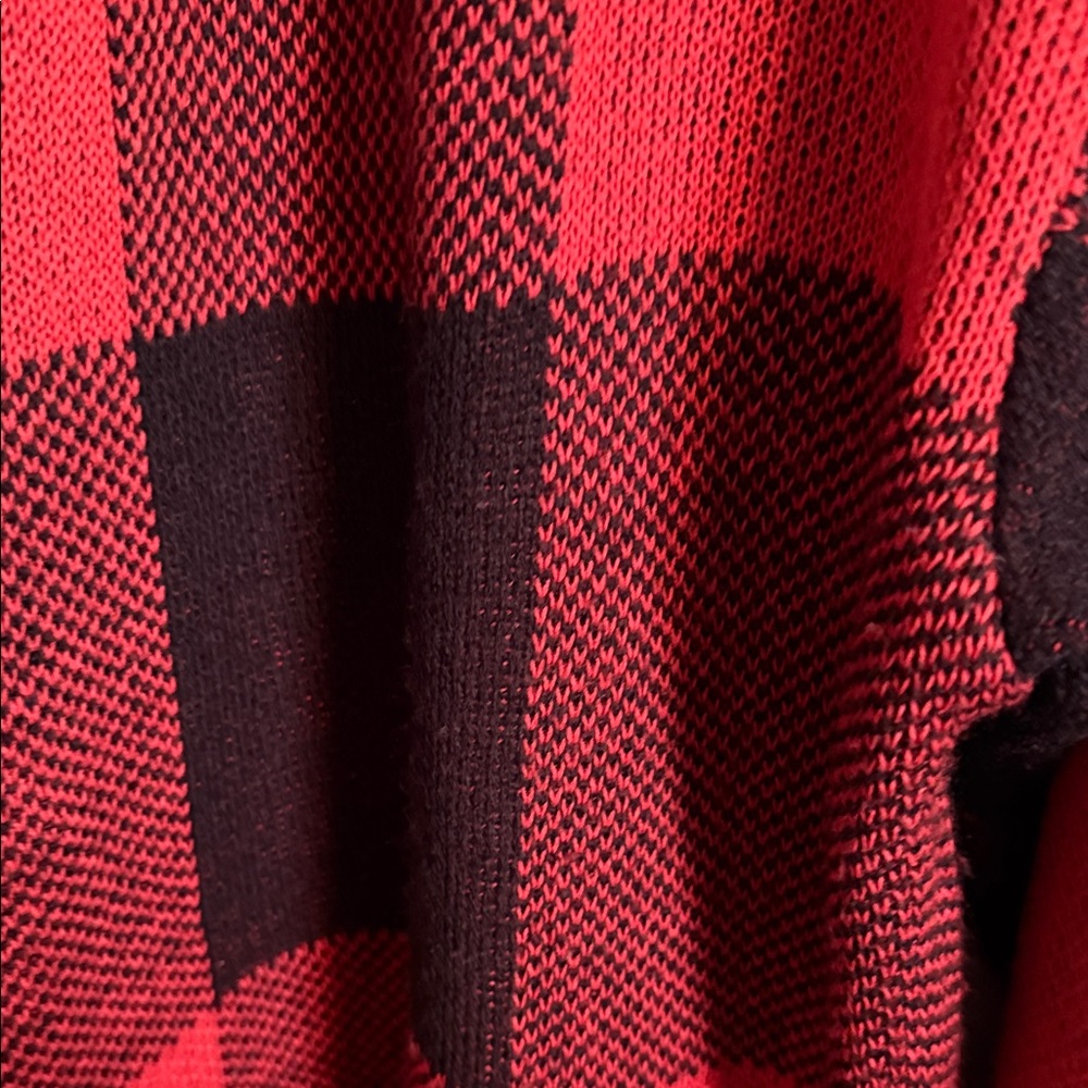 Harve Benard Red and Black Knit Cardigan - Picture 5 of 7